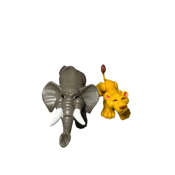 Vintage 1995 Fisher Price F-P Lion And Elephant Animal Poseable Figures - Picture 1 of 10